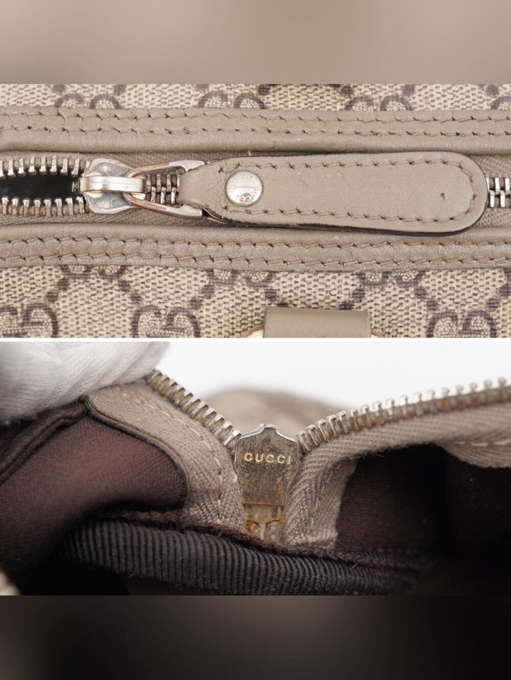 CI11 ❤️ Gucci GG Monogram Coated Canvas Boston - Picture 11 of 15